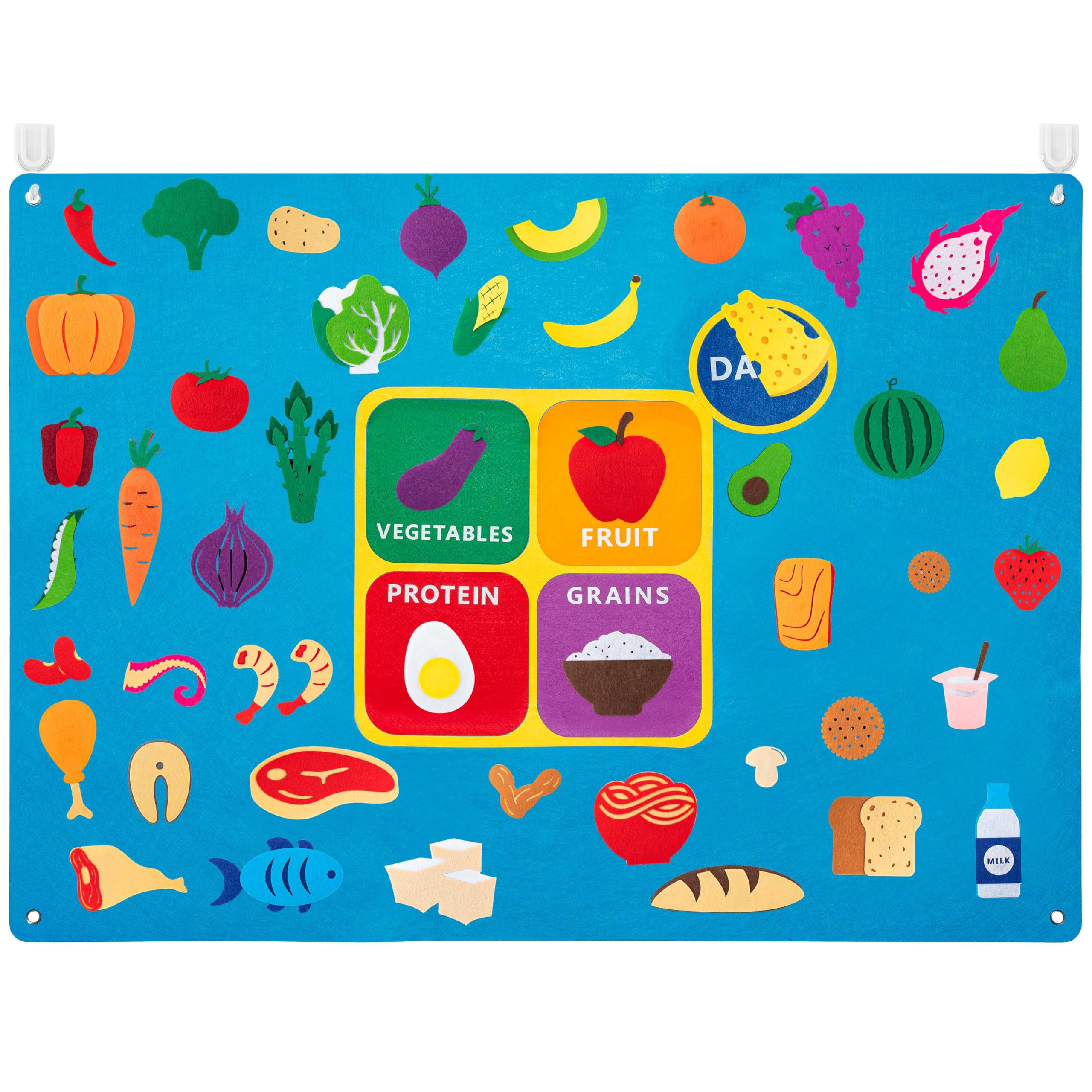 Watinc My Plate felt board ready to hang for interactive learning
