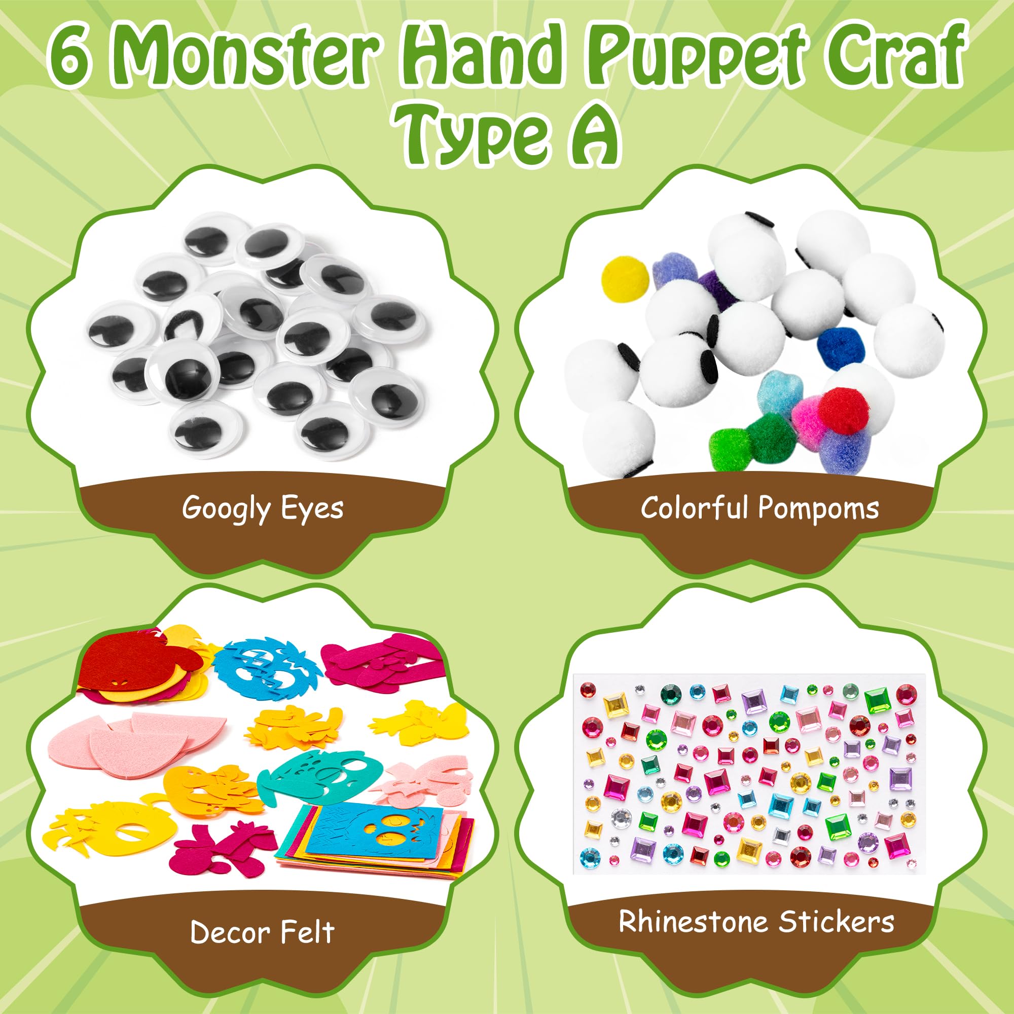 WATINC pompoms bundle: soft embellishments for bright puppet accents
