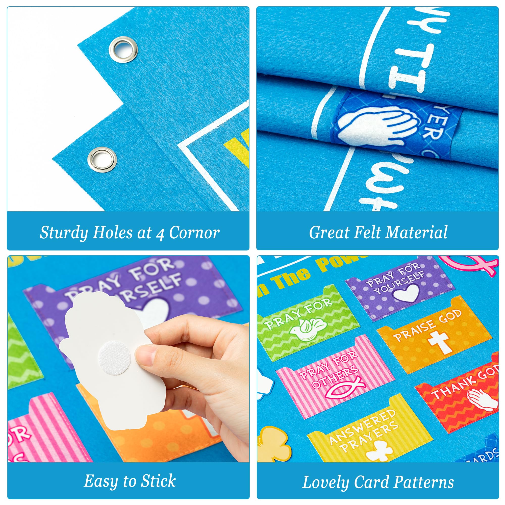 Watinc prayer felt material supports hands-on prayer planning