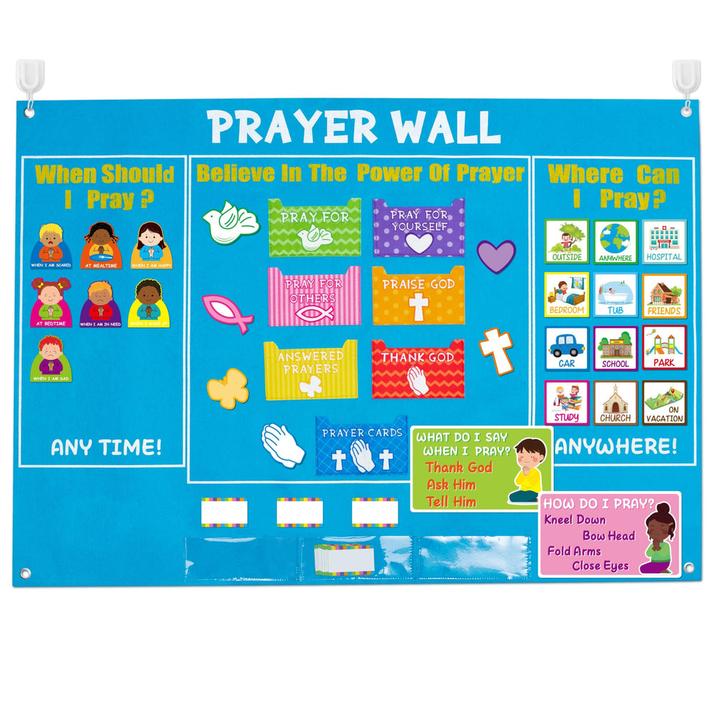Watinc prayer wall felt board with three positions for focused reflection