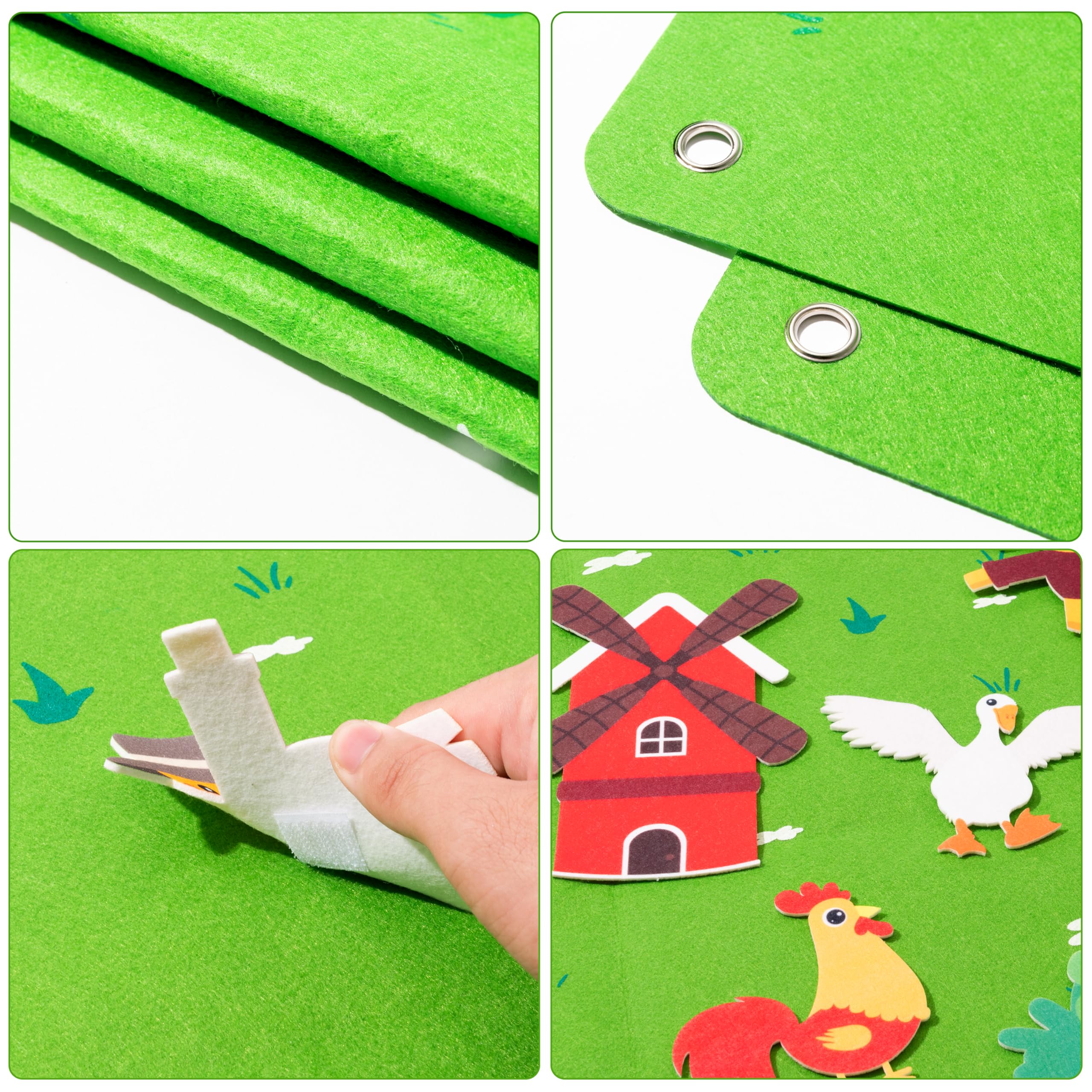 WATINC pre-cut felt figures including barn and tractor for hands-on play