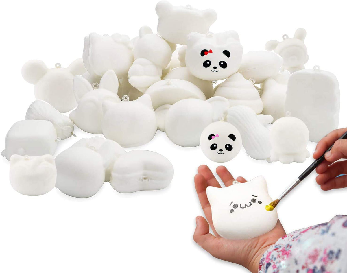 WATINC random 30 pcs squeeze toys cream-scent, soft foam texture for tactile relief.