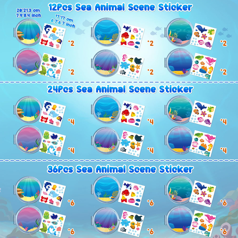 WATINC sea animal stickers featuring sharks for creative ocean scenes