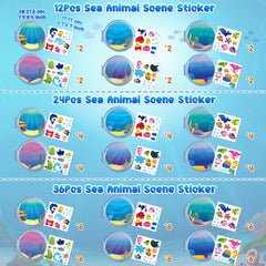 WATINC sea animal stickers featuring sharks for creative ocean scenes