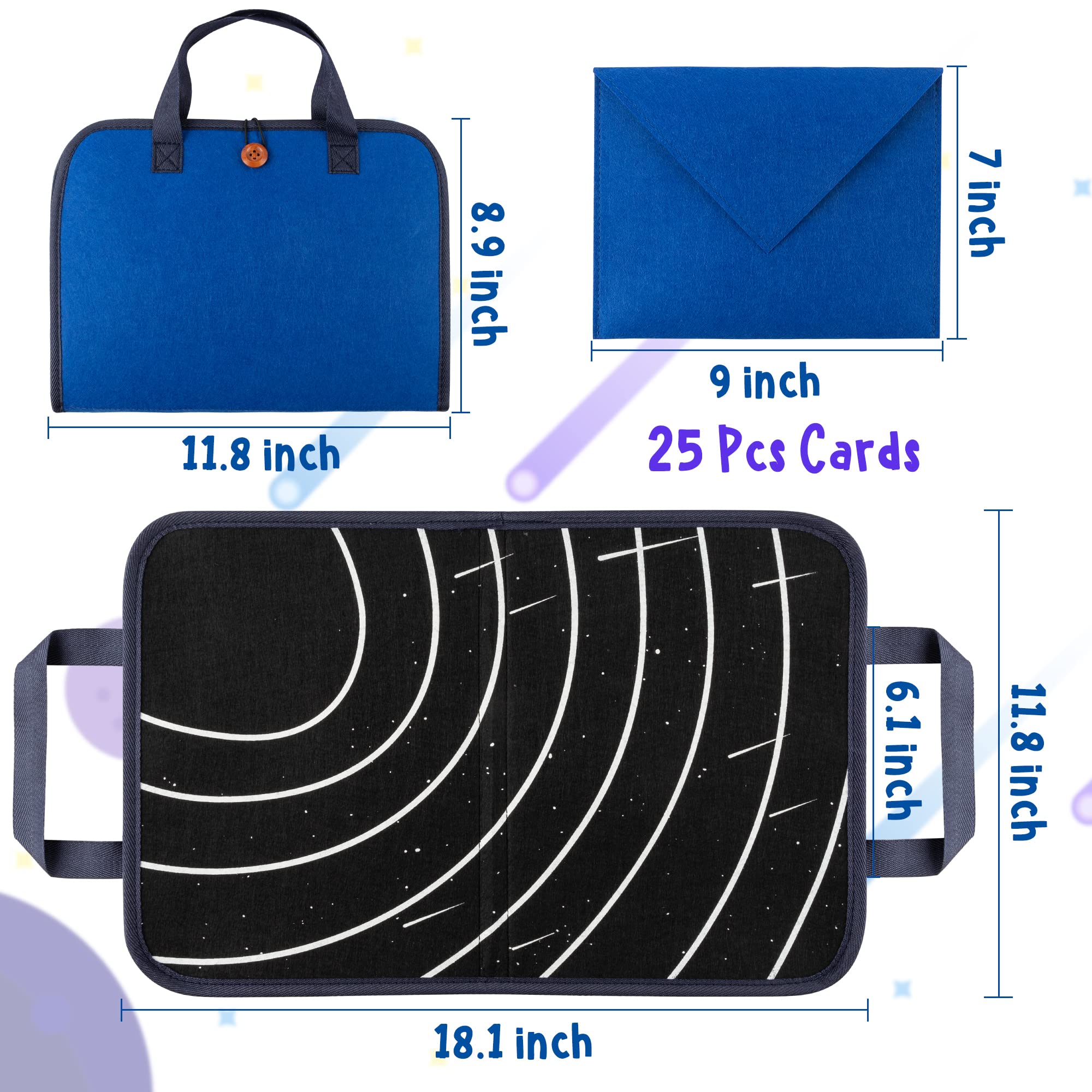 WATINC Travel Felt Board space astronaut piece for imaginative missions during travel.
