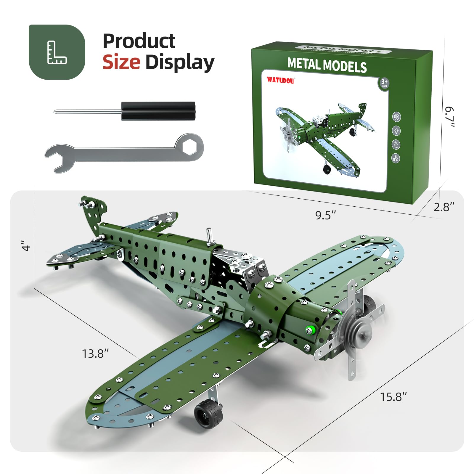 WATUDOU model plane on a desk illustrates neat room decor and learning setup