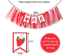 WAUAO Berry 1st Birthday Photo Prop adds festive memory to photos.