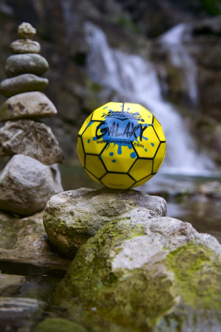 Practice trick throws with Galaxy Bounce Ball over water