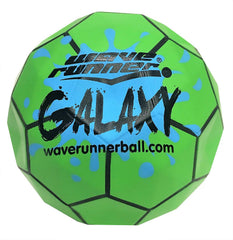 Galaxy Bounce Ball rebounds vividly on water surface
