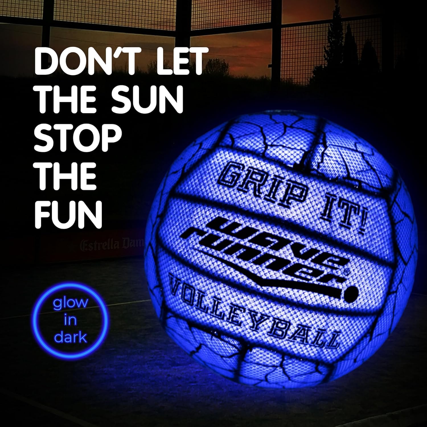 Wave Runner waterproof glow volleyball ready for pool and lake games