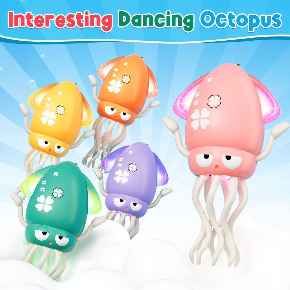 WAVISA Dancing Squid with colorful lights and music for engaging baby play