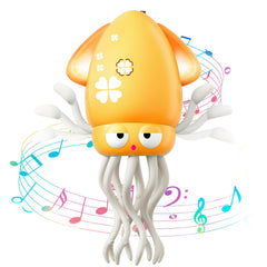WAVISA Dancing Squid toy front view with lights, for engaging tummy time and sensory play.