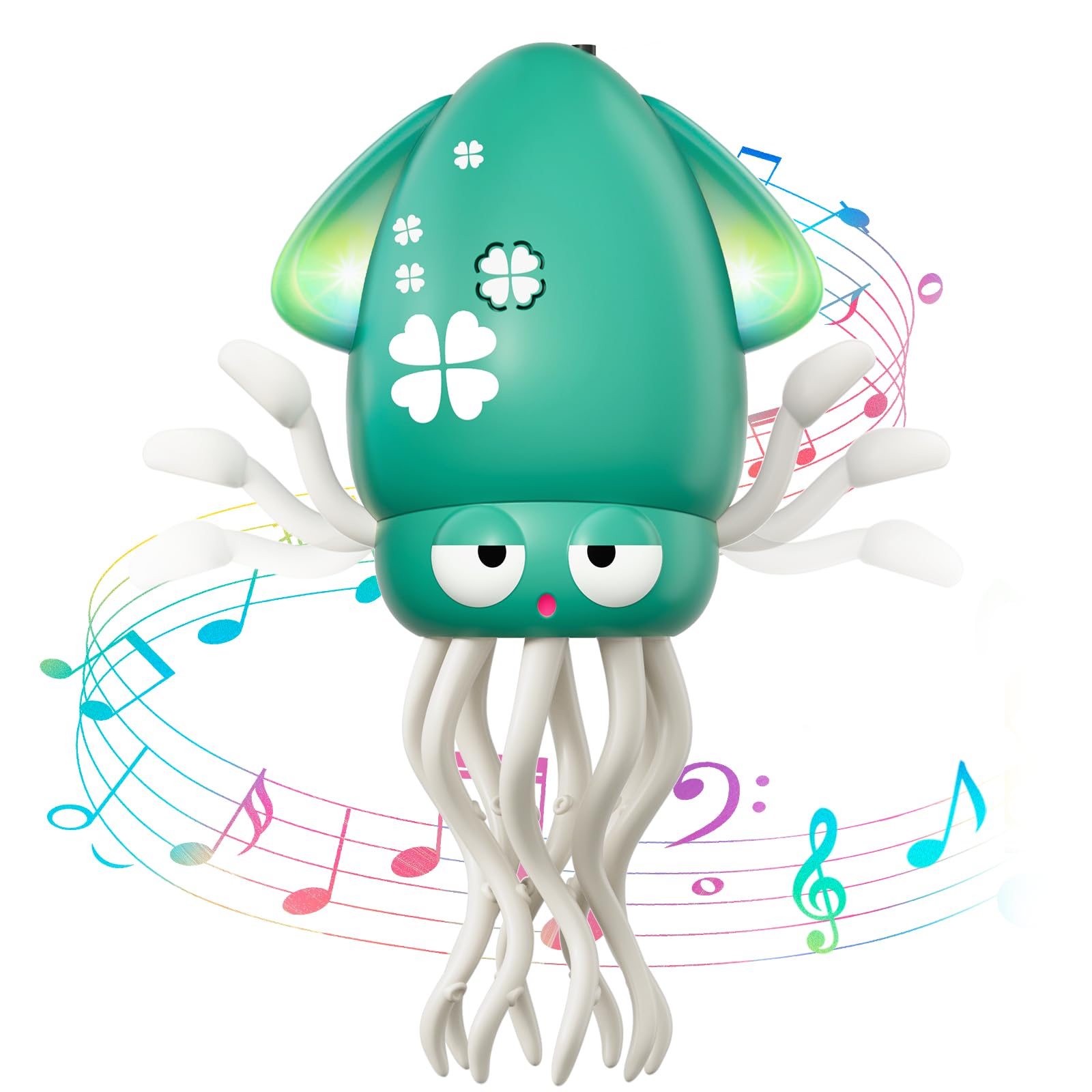 WAVISA Dancing Squid toy wiggle with lights for engaging tummy time play