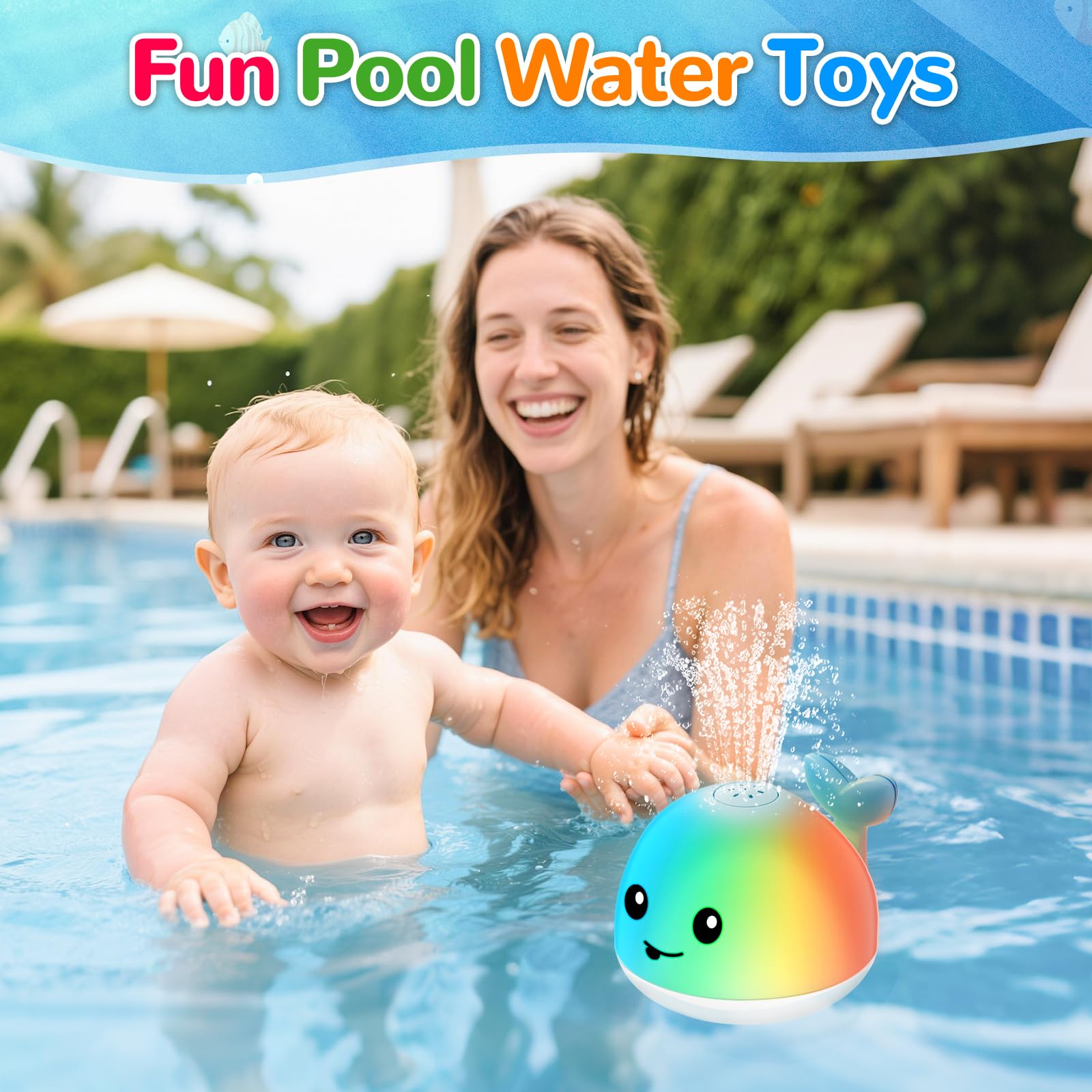 WAVISA toddler bath time fun with engaging water spray
