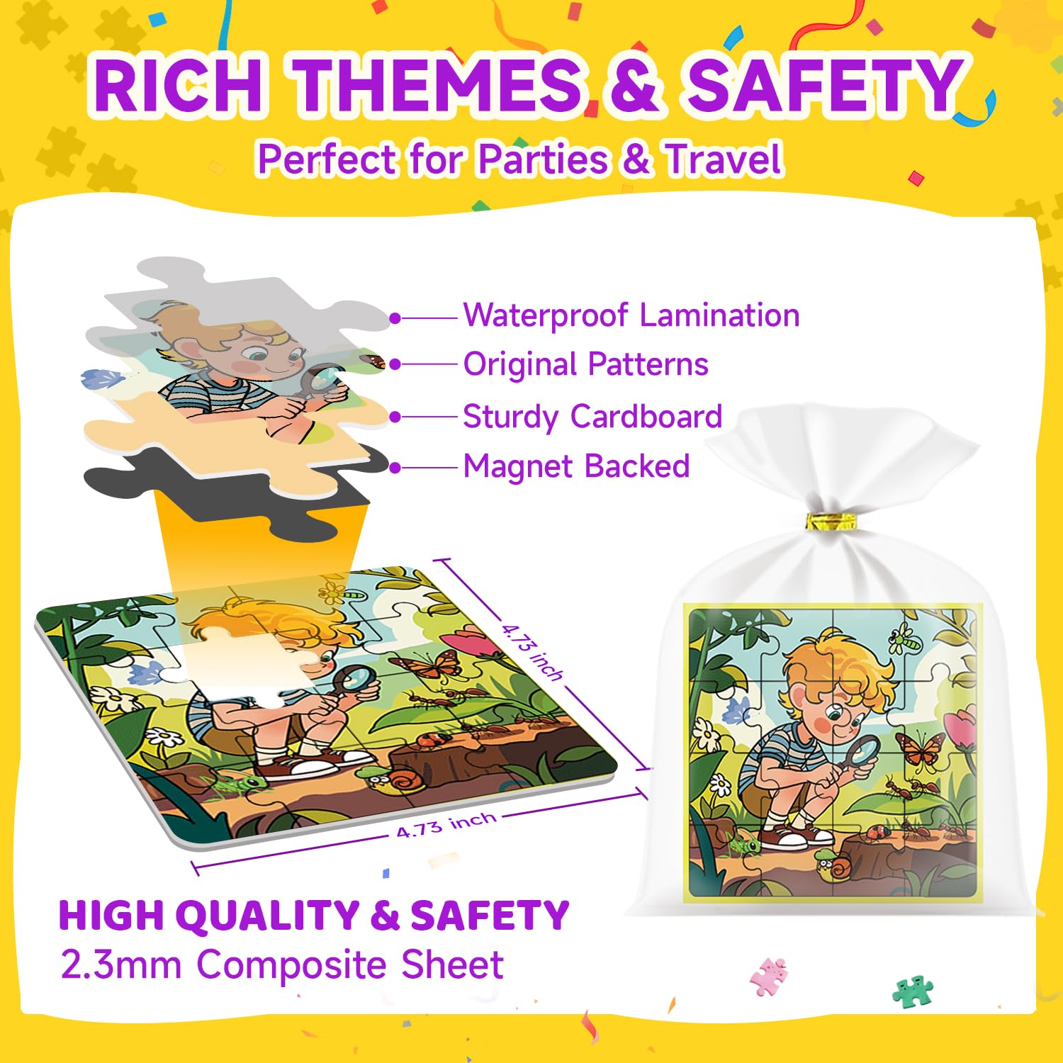 WAWIBEE animals magnetic puzzle supports imaginative play in classroom or home.