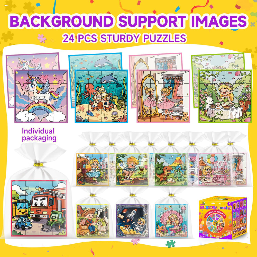 WAWIBEE unicorn magnetic puzzle with vibrant scenes for focused, quiet play.