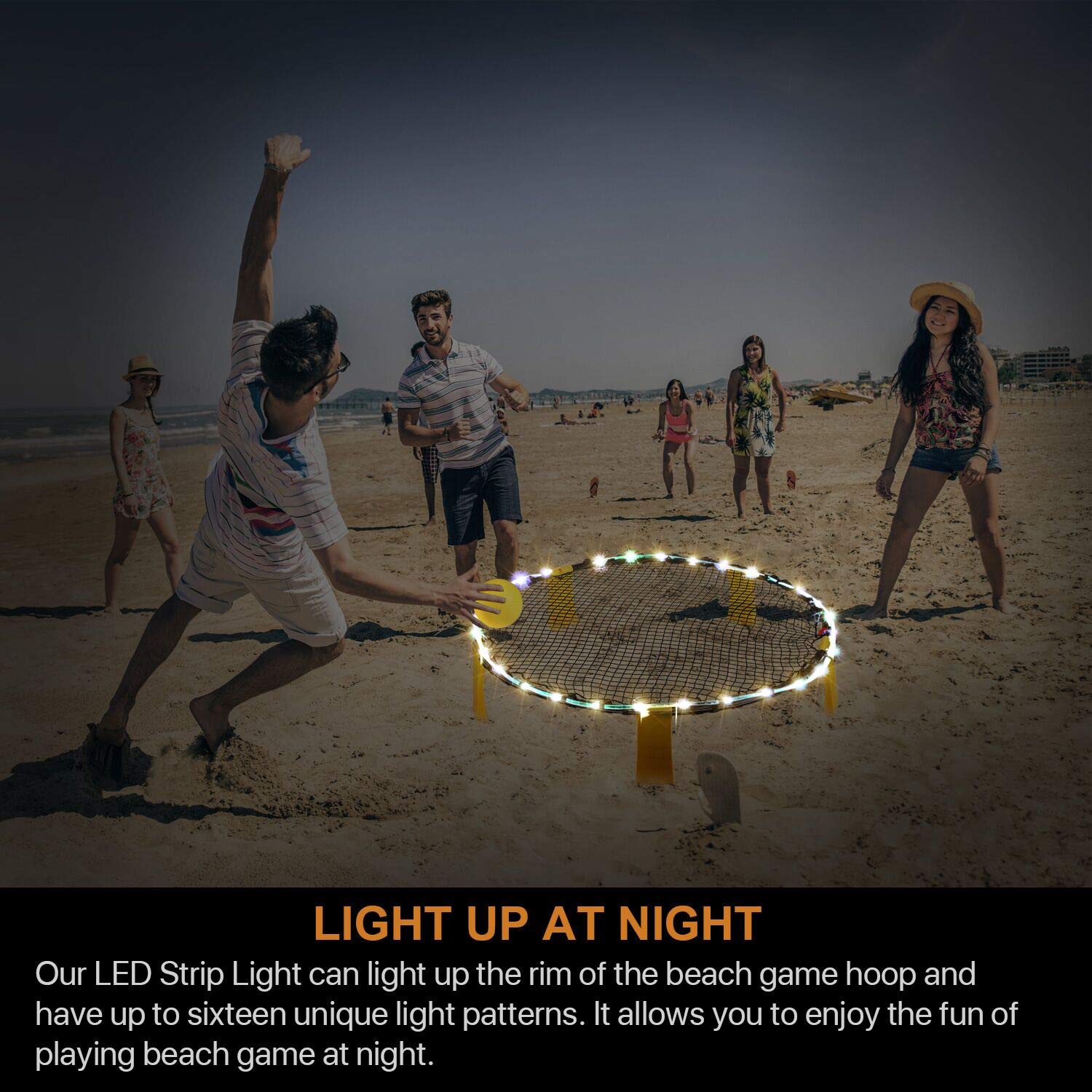 Waybelive LED hoop lights battery box placed inside the ball for easy setup