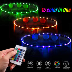 Waybelive LED hoop lights with remote color change for customizable game lighting