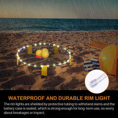 Waybelive LED hoop lights are waterproof and durable for outdoor use