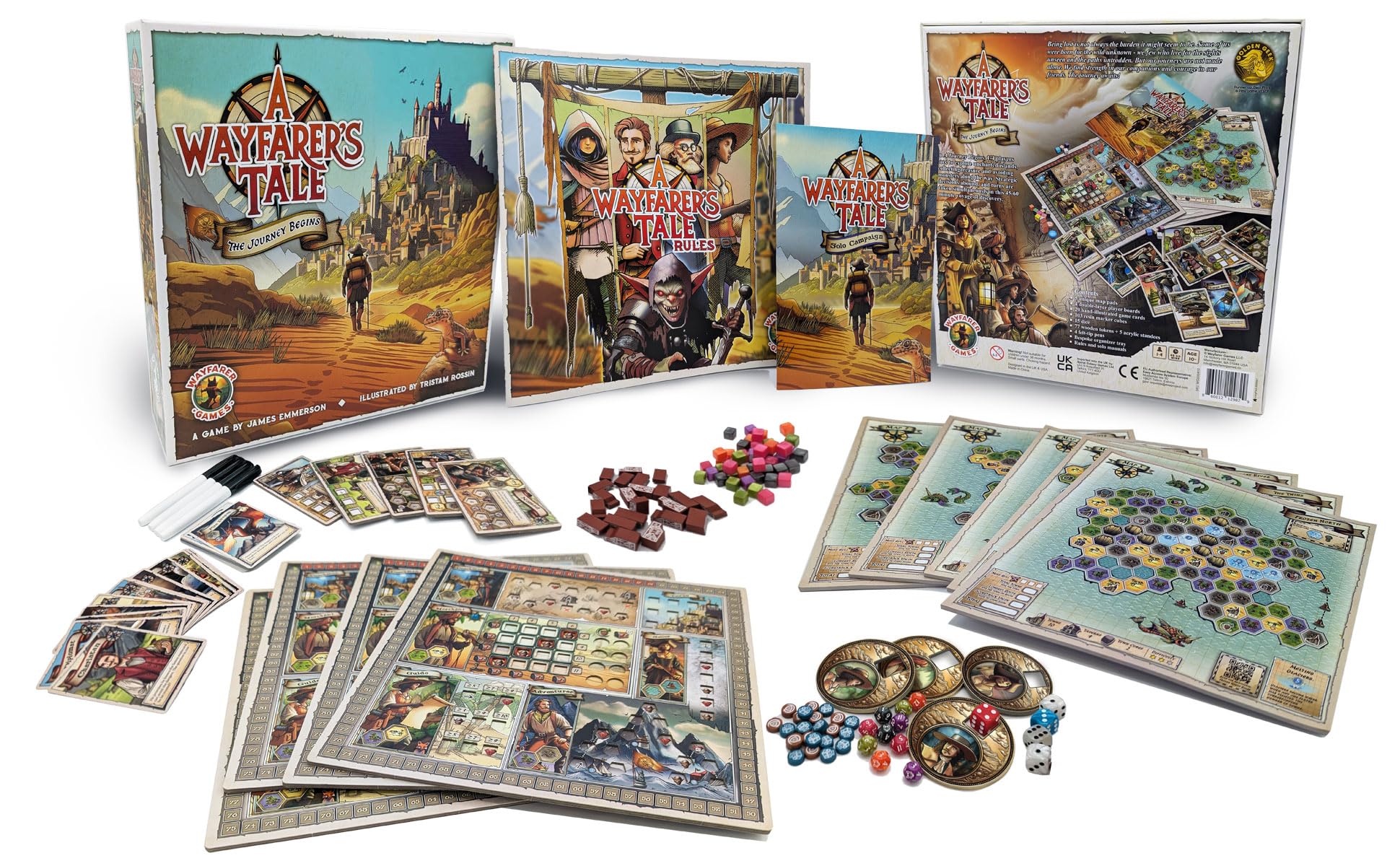 Wayfarer Games A Wayfarer's Tale solo-play card highlights focused, narrative-driven play.