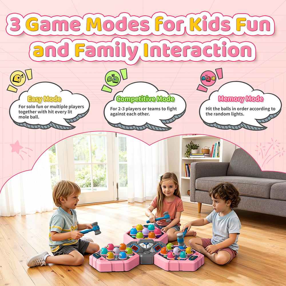 WAYKEE Whack a Game Dynamic lights and rhythm boost excitement in sessions.