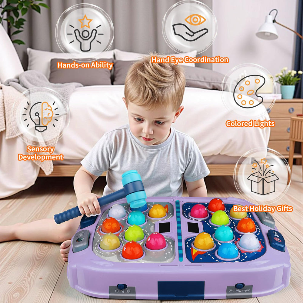 Waykee Whack a Game Mole kid-friendly design supports cooperative play and focus