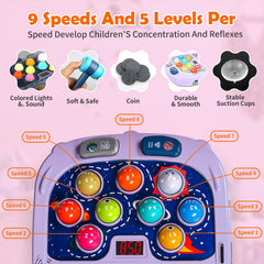 Waykee Whack a Game Mole lights and sounds create an engaging play atmosphere