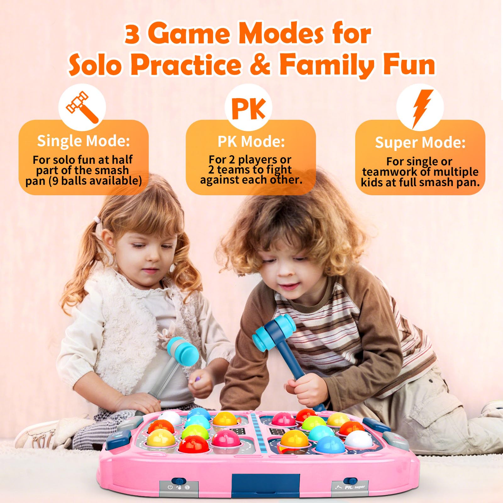 Waykee Whack a Game Mole suction cups secure play on a table