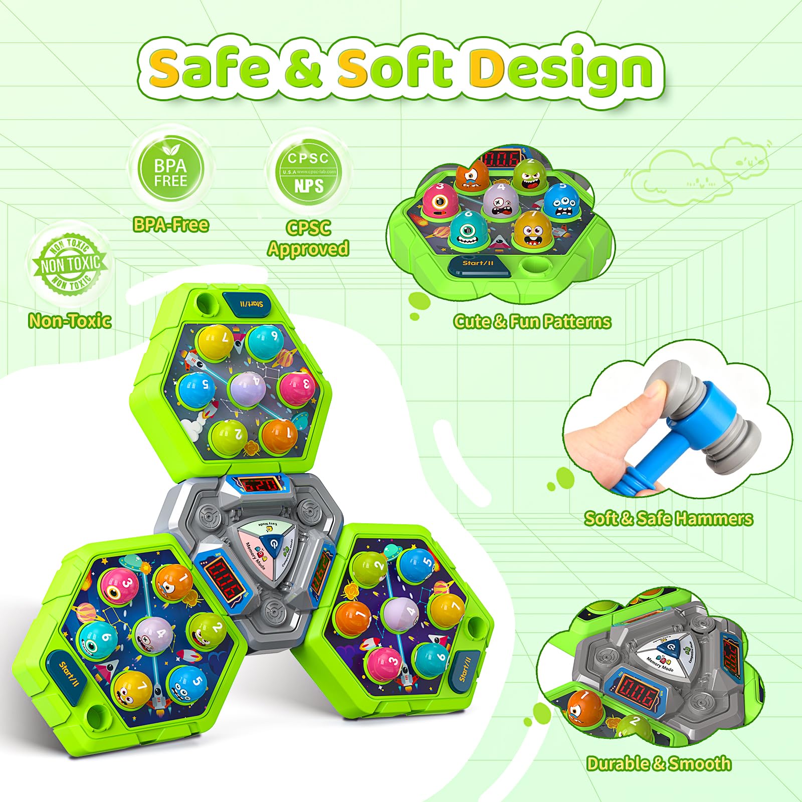 WAYKEE Whack Game Mole dynamic multiplayer supports group fun.