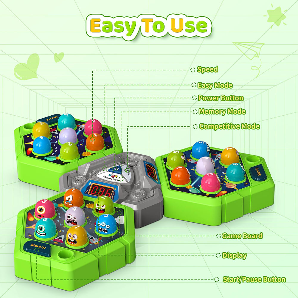 WAYKEE Whack Game Mole safety-focused design with durable build and suction cups.