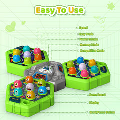 WAYKEE Whack Game Mole safety-focused design with durable build and suction cups.
