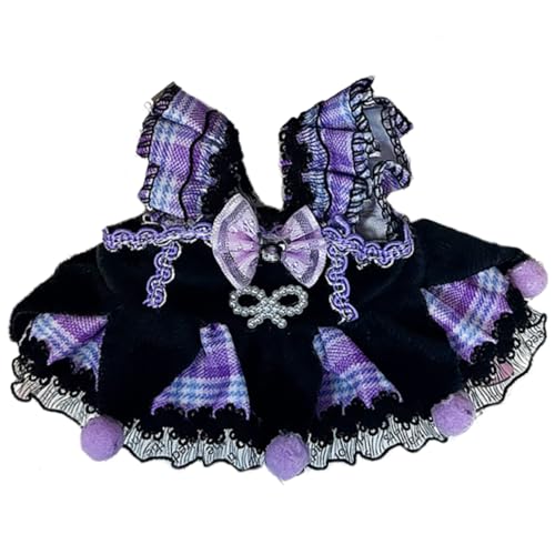 Waynexzavier plush dress lace detail for refined doll outfits
