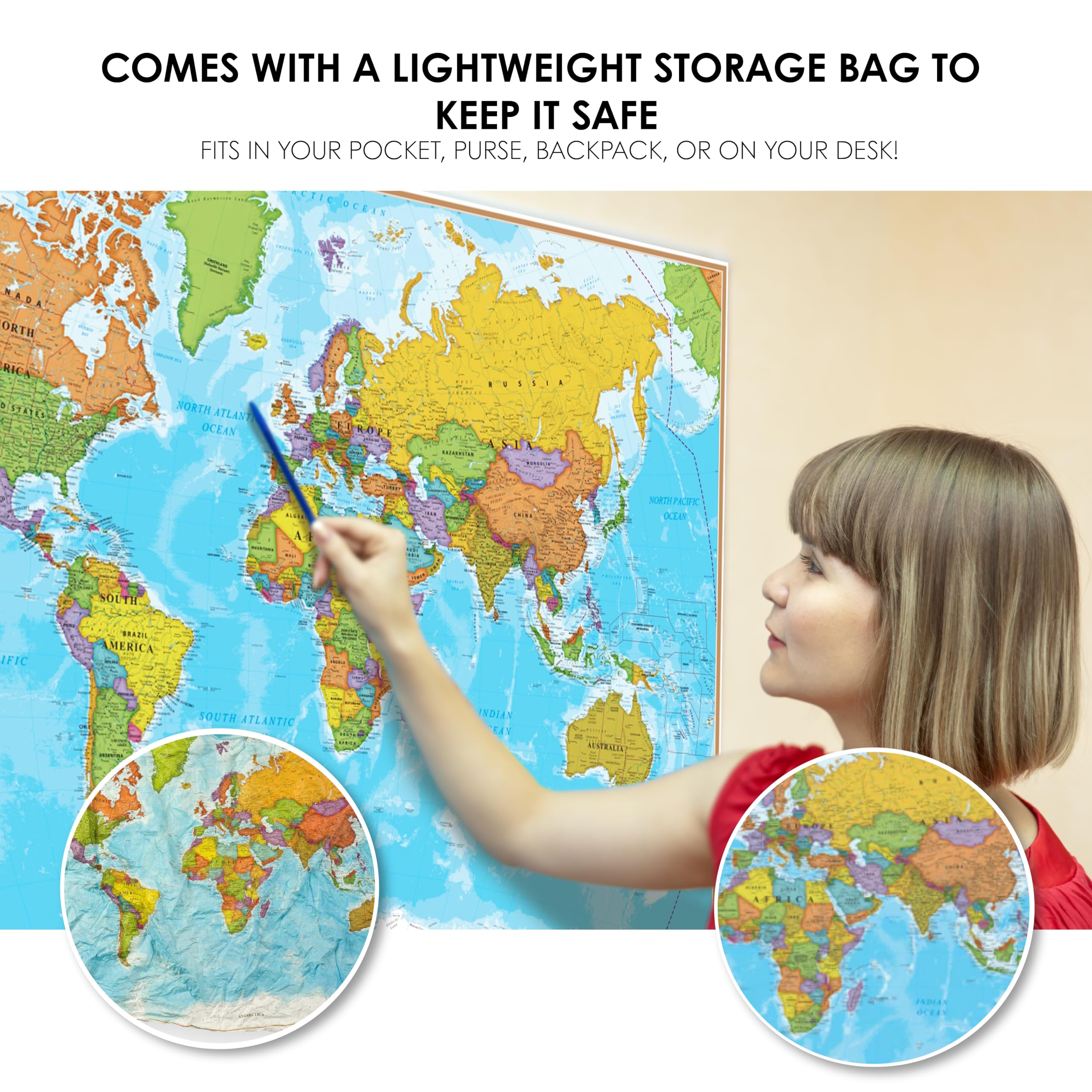 Waypoint Geographic ScrunchMap storage bag keeps map organized.