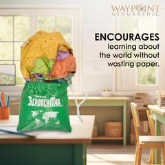 Waypoint Geographic ScrunchMap wall-hanging display for classrooms and homes.