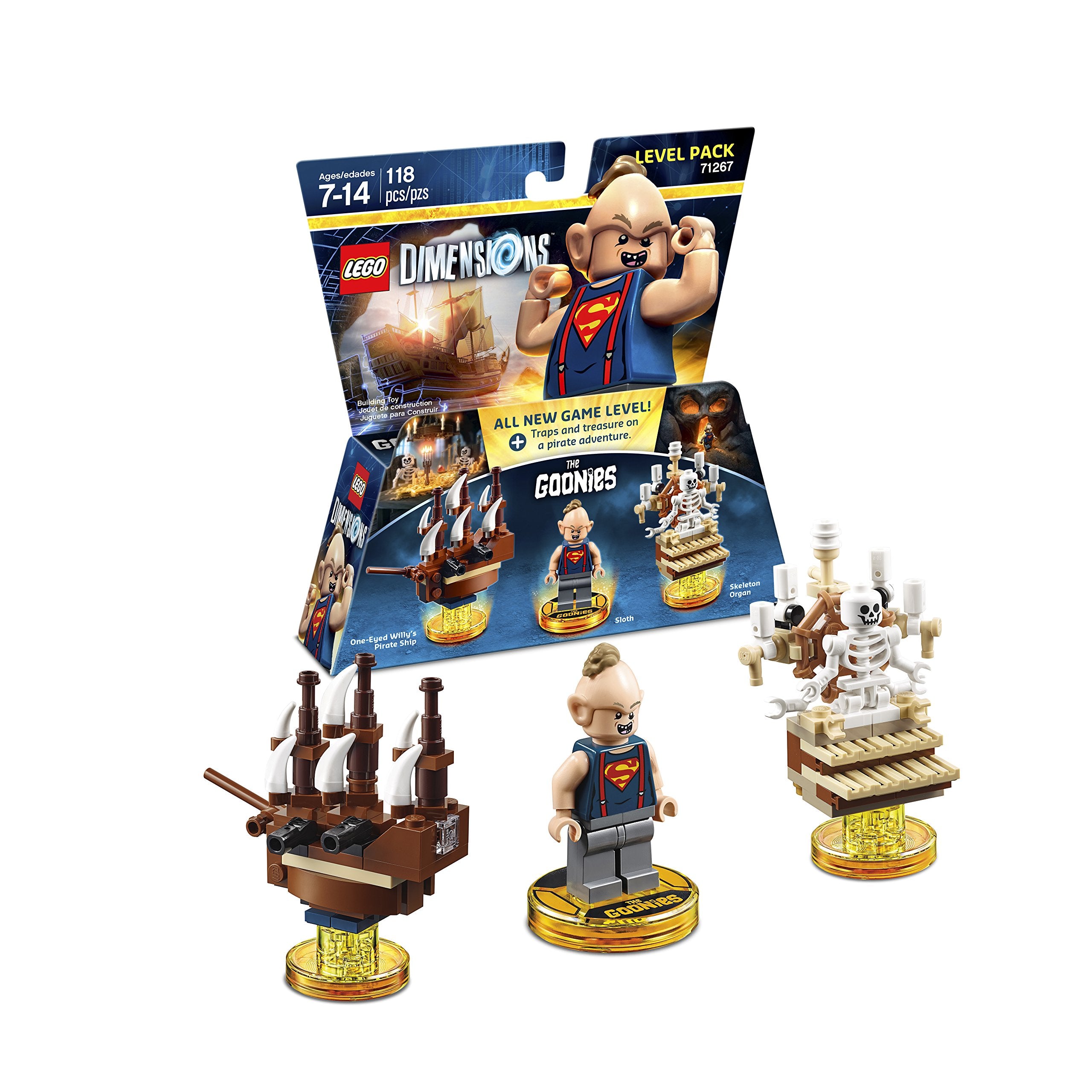 WB LEGO Dimensions Goonies Skeleton Organ visual supports puzzle solving adventures.
