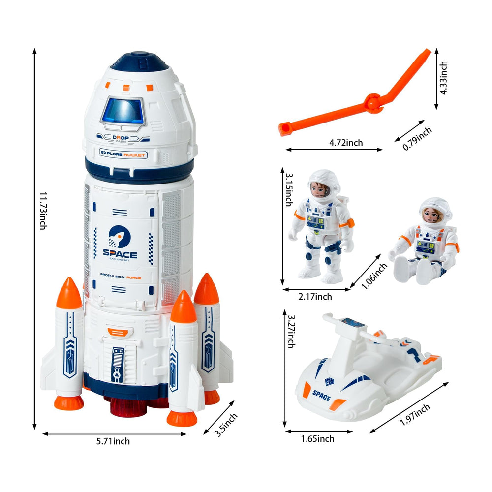 Wbzle astronauts figures ready for imaginative mission play.