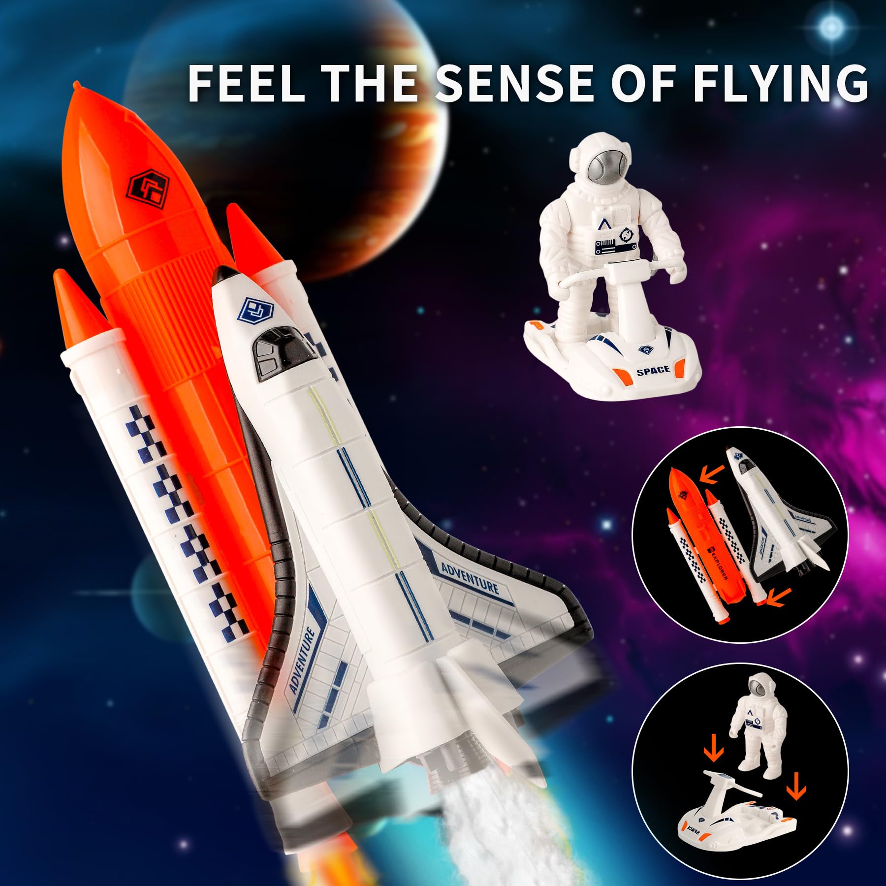 WBZLE Space satellite image emphasizes educational play exploring signals and orbit concepts