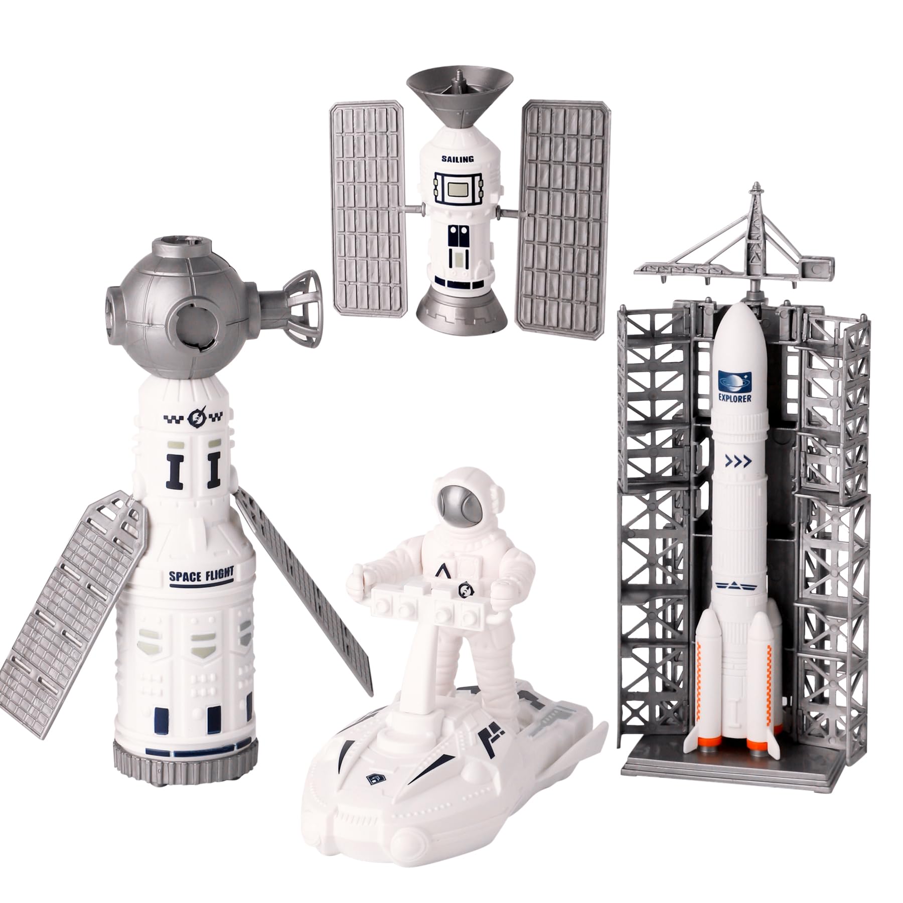 Wbzle Space Toy Kit rocket launch tower invites imaginative play and early STEM skills.