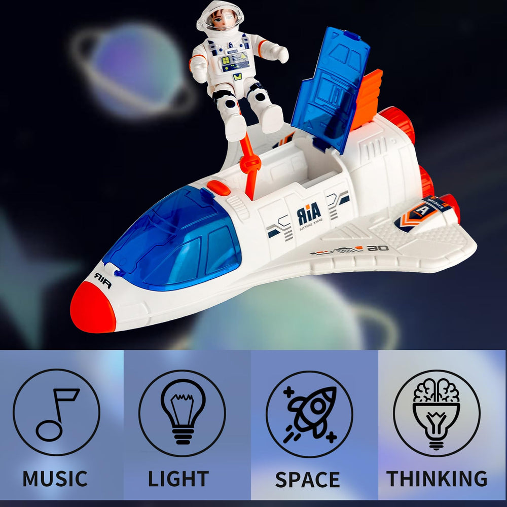 Wbzle Spaceship Shuttle toy astronaut figure seated for pretend space missions.