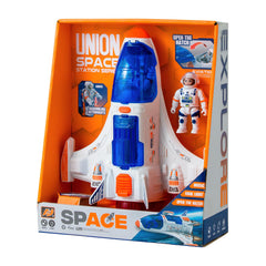 Wbzle Spaceship Shuttle toy front cockpit view inspires imaginative space missions.