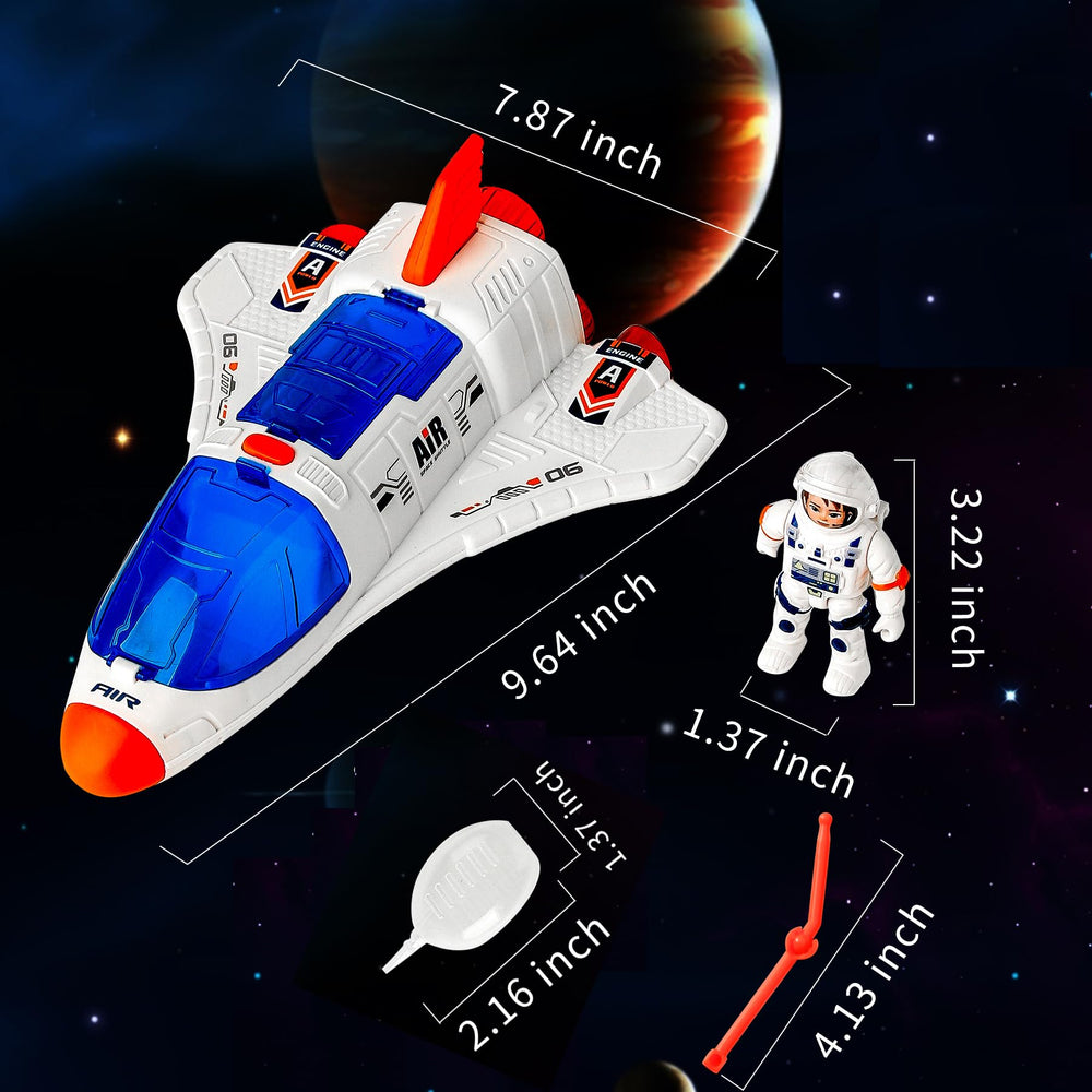 Wbzle Spaceship Shuttle toy telescopic arm extended for hands-on play.