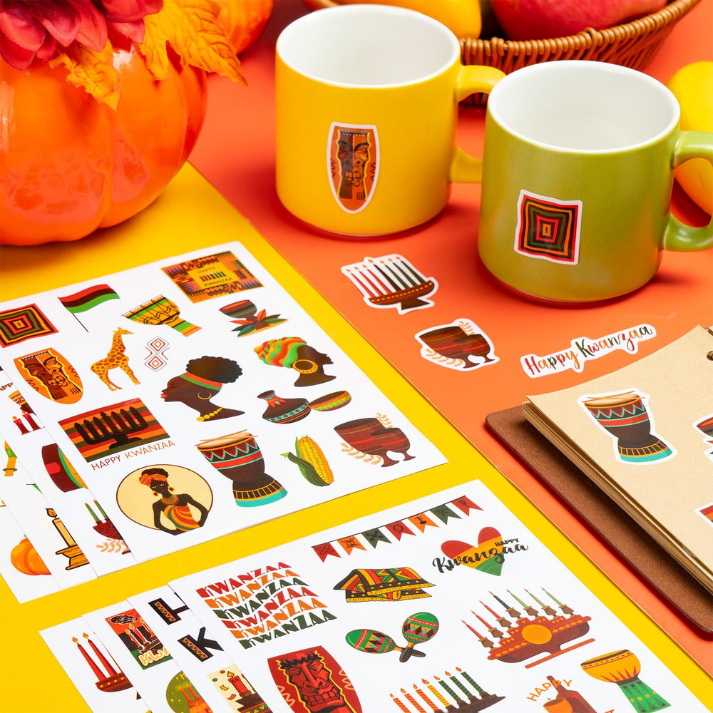WDAHDHP Kwanzaa stickers ideal for decorating gift bags and invites