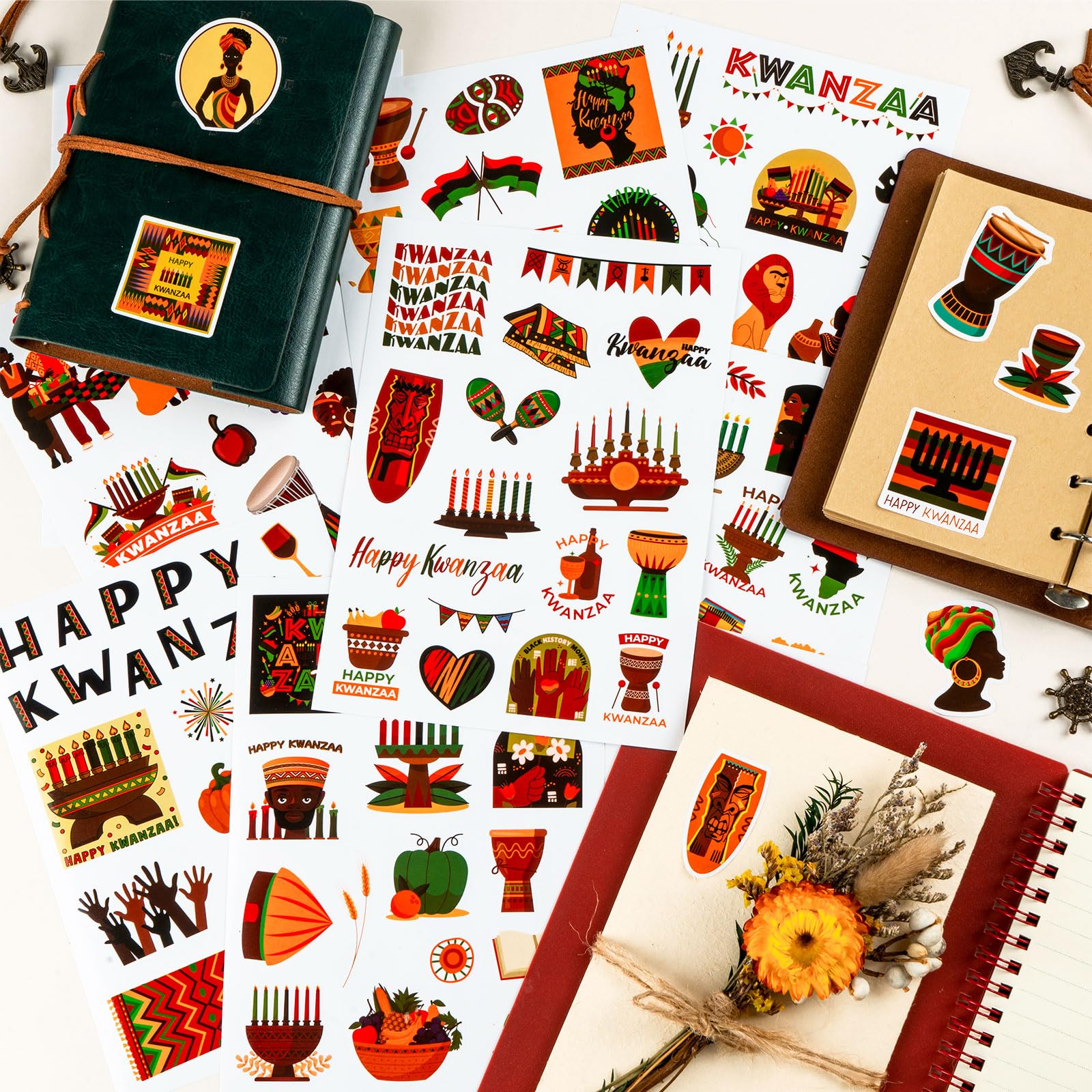 WDAHDHP Kwanzaa stickers perfect for party favors and crafts
