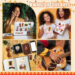 WDAHDHP Kwanzaa stickers sticky on multiple surfaces and uses