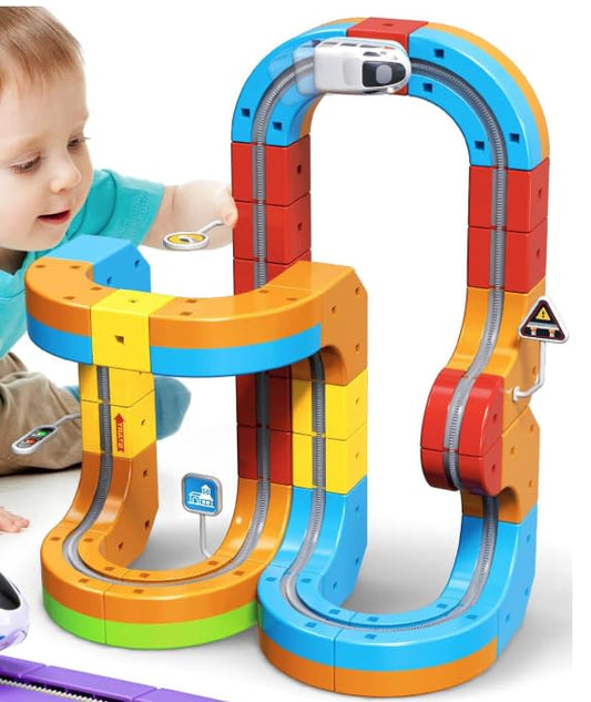 Wdebay Klick Rail track piece highlights modular modules that snap together for flexible layouts.