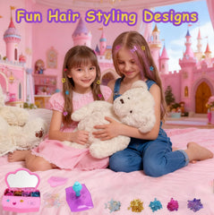 WDFXLWT Hair Gem Stamper hearts adds cute, secure accents for busy kids