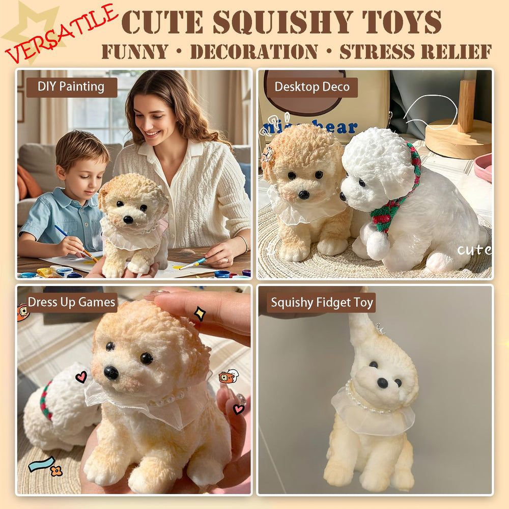 WDFXLWT Big Taba Squishy Dog easy to clean with quick rinse.