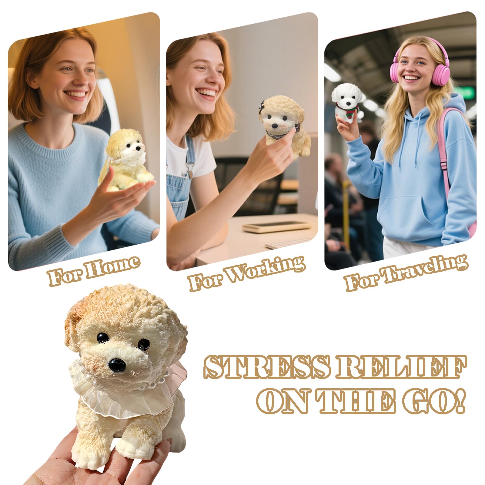 WDFXLWT Big Taba Squishy Dog stress relief and fidget toy for calm moments.