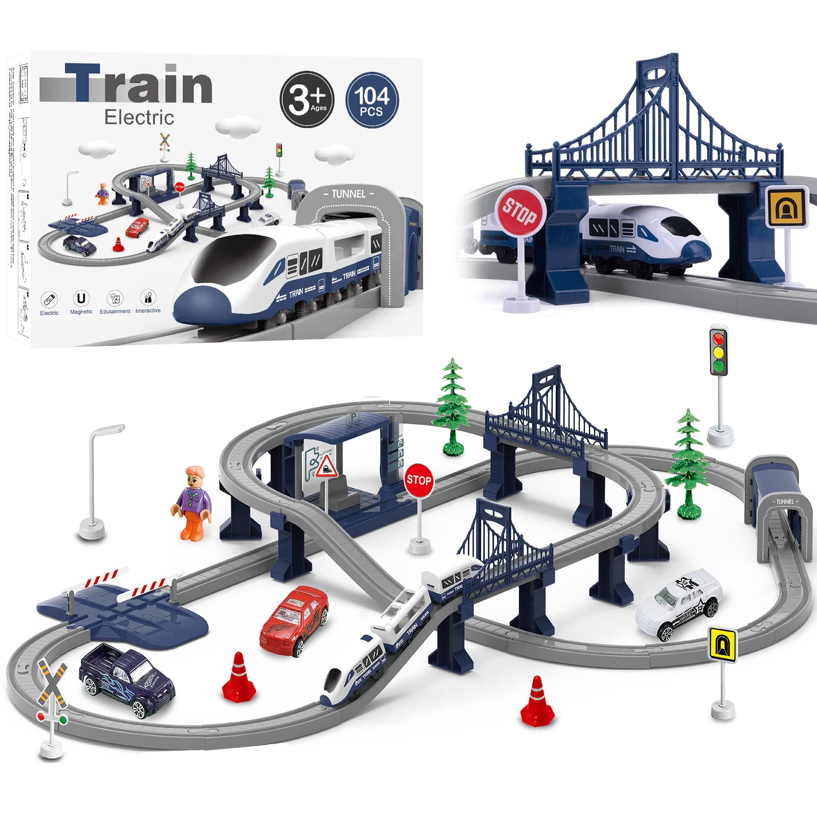 Wdmiya Deluxe Train Engine for the playset offers smooth motion for imaginative rail adventures