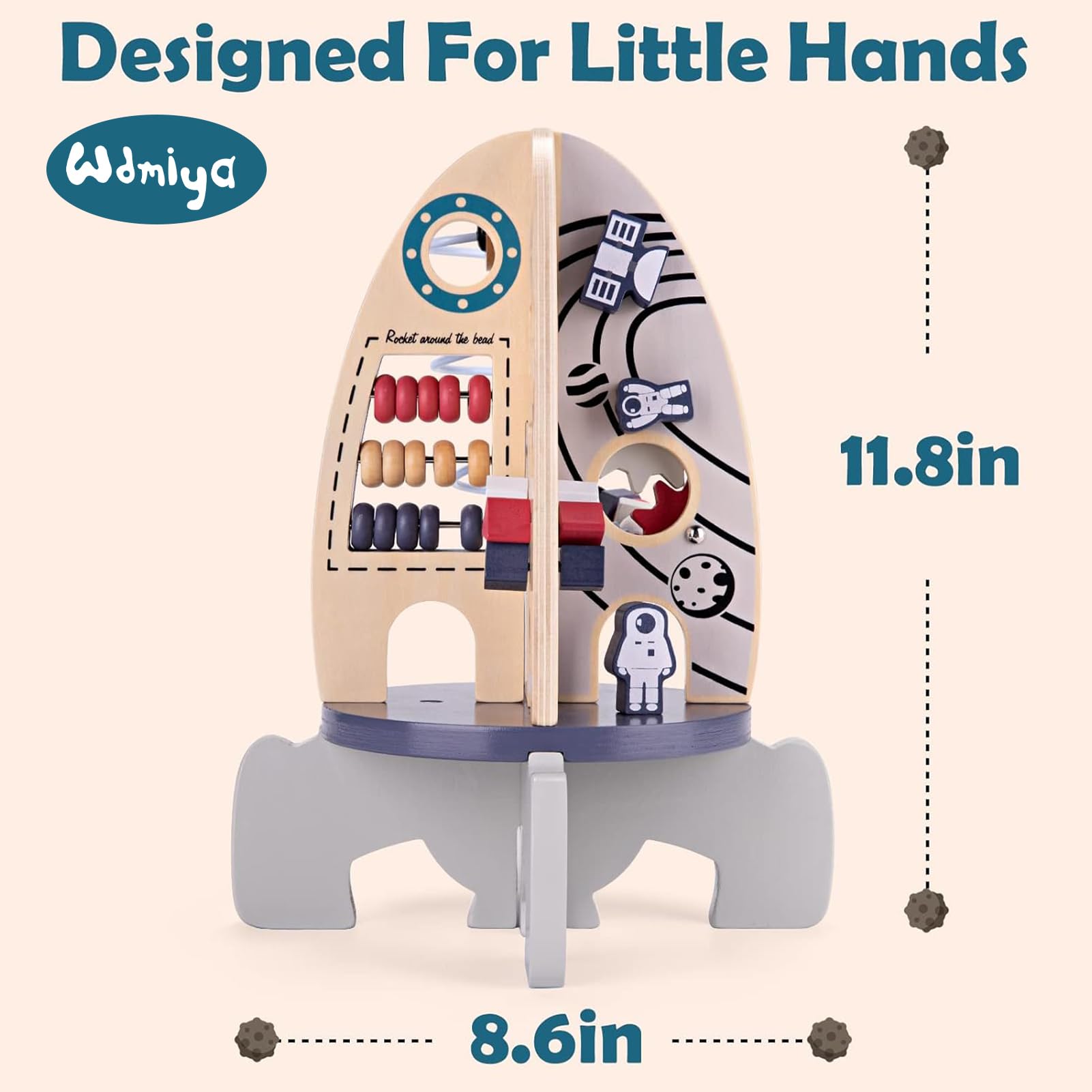 Wdmiya Space rocket activity cube bead maze close-up boosts hand-eye coordination